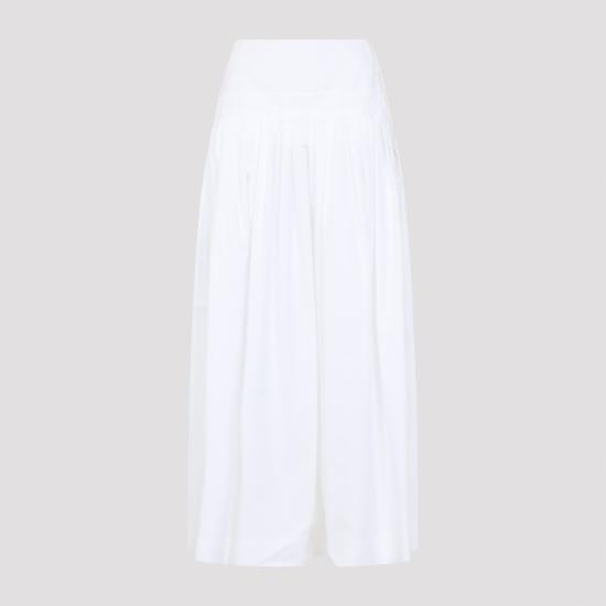 26SS 랑방 롱 스커트 RWST01026166P26 00 WHITE - LANVIN