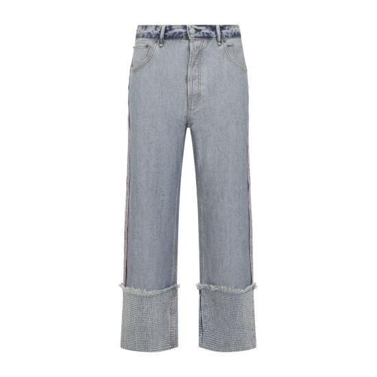 26SS 아크네 스튜디오 데님 라인스톤 트라우저 AK1003 AUZ BLUE
