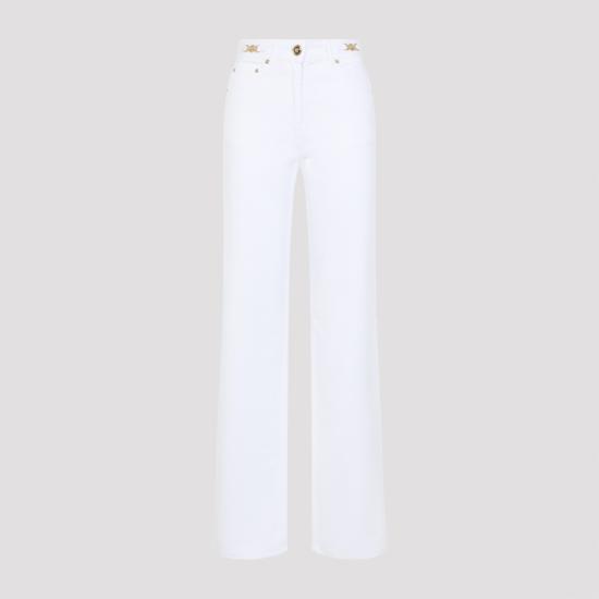 26SS 베르사체 스트레이트 팬츠 10137451A08570 1D110 WHITE - VERSACE