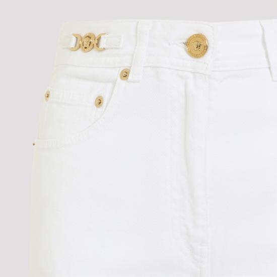 26SS 베르사체 스트레이트 팬츠 10137451A08570 1D110 WHITE - VERSACE