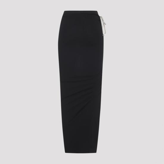 26SS 릭 오웬스 롱 스커트 RP01F6339JA 09 BLACK - RICK OWENS