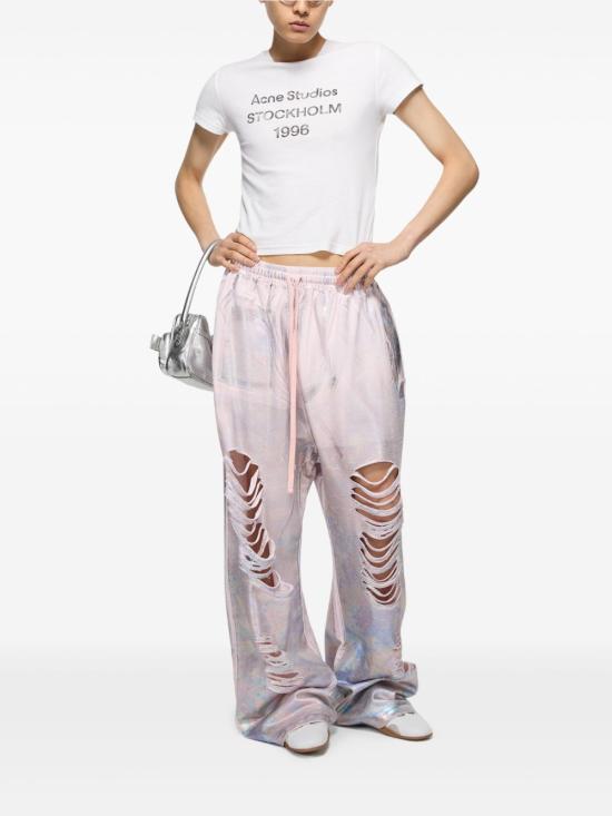 26SS 아크네 스튜디오 로고 티셔츠 CL0397 AEG WHITE - ACNE STUDIOS