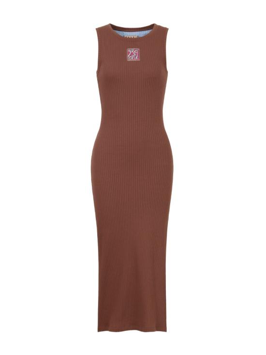 26SS 마르니 미디 원피스 ABJE1542S0 UTC60000M37 BROWN