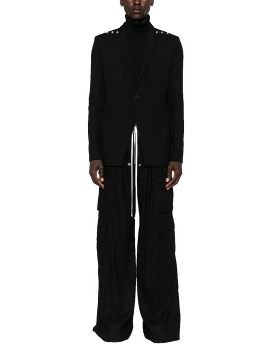 25FW 릭 오웬스 스트레이트 팬츠 RU02E1339 FLW09 BLACK - RICK OWENS