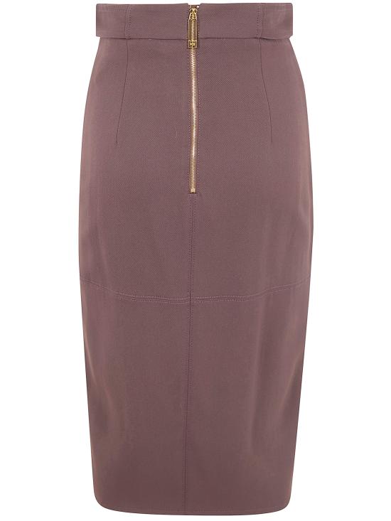 26SS 엘리자베타프랜치 미디 스커트 GO17361E2 644 BROWN - ELISABETTA FRANCHI