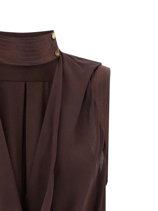 26SS 엘리자베타프랜치 반팔 티셔츠 CA13461E2 644 BROWN - ELISABETTA FRANCHI