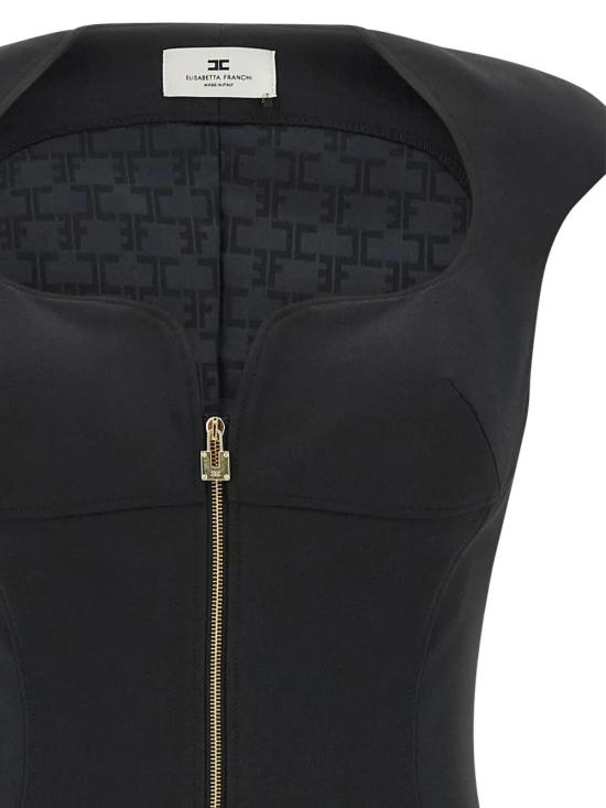26SS 엘리자베타프랜치 미디 원피스 AB90061E2 110 BLACK - ELISABETTA FRANCHI