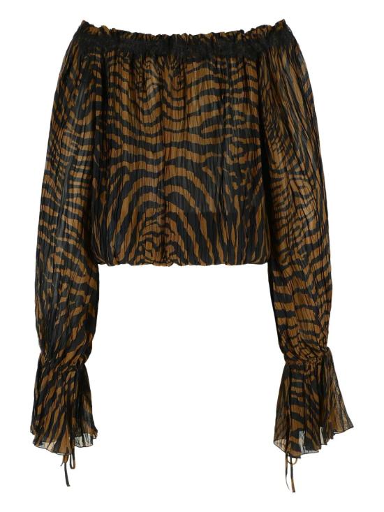 26SS 블루마린 반팔 티셔츠 P622C440A M5179 BROWN - BLUMARINE