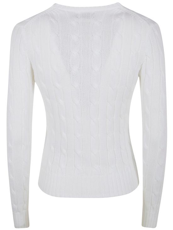 26SS 폴로 랄프로렌 포니 로고 피마코튼 케이블 니트 스웨터 211971869 007 WHITE - POLO RALPH LAUREN