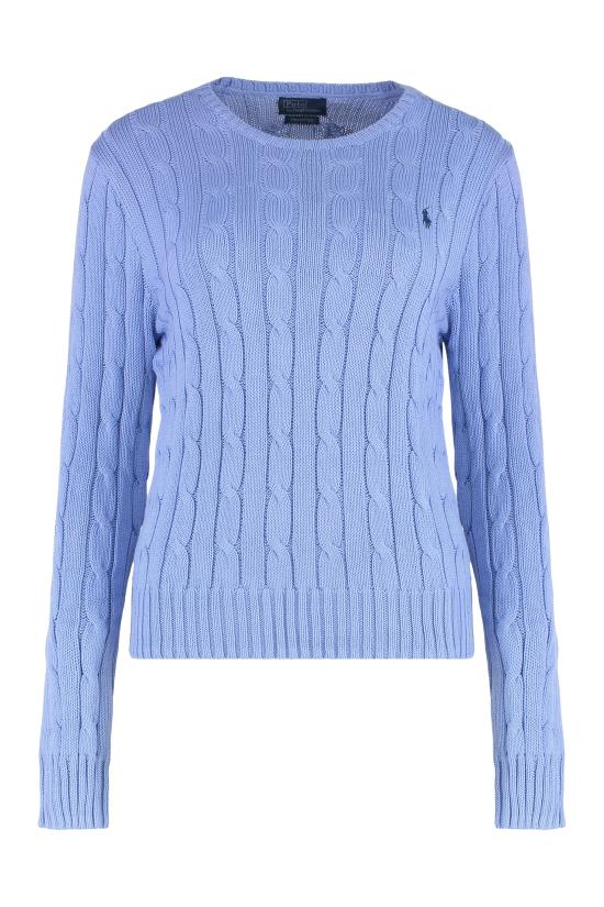 26SS 폴로 랄프로렌 포니 로고 피마코튼 케이블 니트 스웨터 211971869 009 BLUE