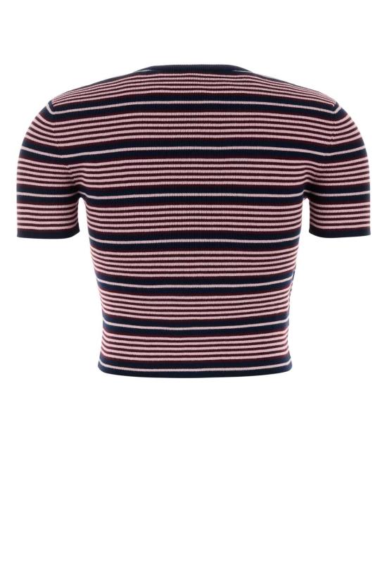 26SS 프라다 반팔 티셔츠 P24B3ESOOO19IM F0CP8 STRIPPED - PRADA