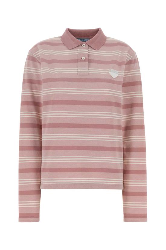 26SS 프라다 반팔 티셔츠 39660SOOO188Q F0E18 STRIPPED