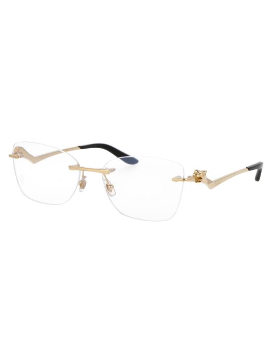  까르띠에 림리스 무테 안경 CT0120O001 GOLD - CARTIER