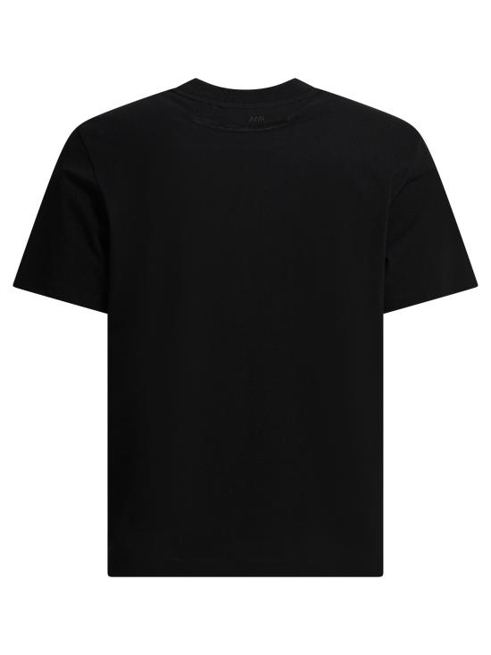  아미 스몰 하트 로고 라이트 코튼 저지 티셔츠 HTS346724045 BLACK - AMI