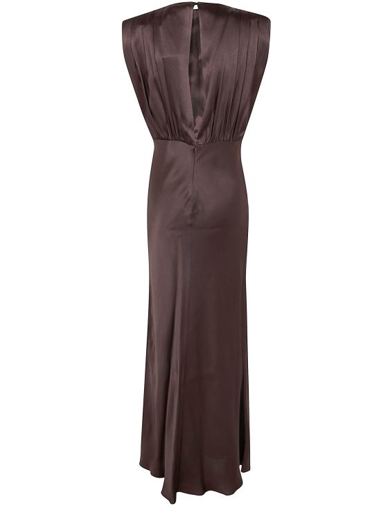 26SS 세미쿠튀르 미디 원피스 Y6SM32 BROWN - SEMI-COUTURE