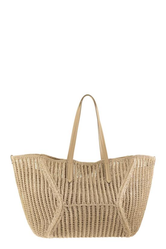 26SS 브루넬로 쿠치넬리 테크노 라피아 BC Duo 백 MB97D2571 C802 NUDE NEUTRALS - BRUNELLO CUCINELLI