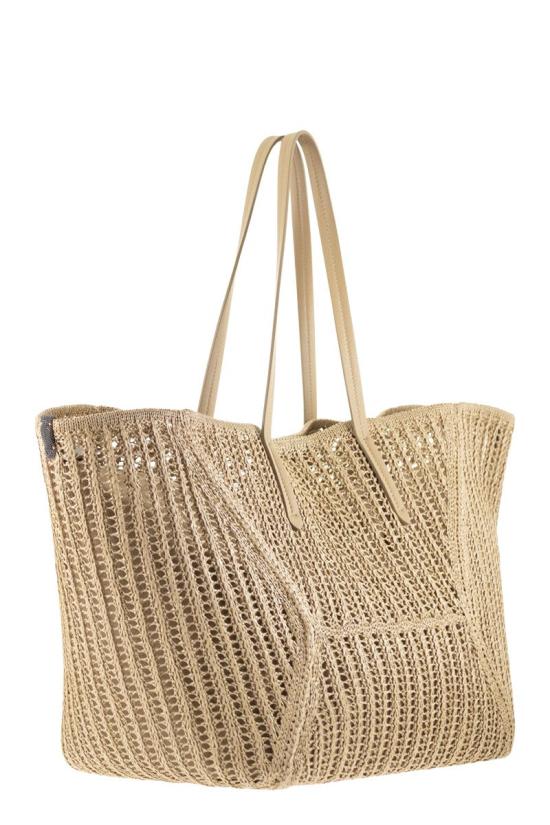 26SS 브루넬로 쿠치넬리 테크노 라피아 BC Duo 백 MB97D2571 C802 NUDE NEUTRALS - BRUNELLO CUCINELLI