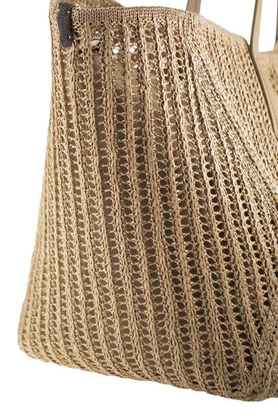 26SS 브루넬로 쿠치넬리 테크노 라피아 BC Duo 백 MB97D2571 C802 NUDE NEUTRALS - BRUNELLO CUCINELLI