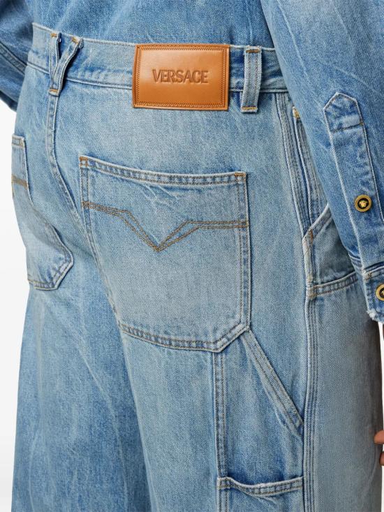 26SS 베르사체 스트레이트 팬츠 10178601A163861D190 BLUE - VERSACE