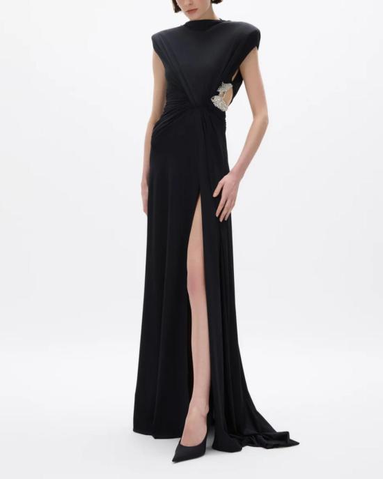  레이첼 길버트 롱 원피스 리코 가운 블랙 - RACHEL GILBERT