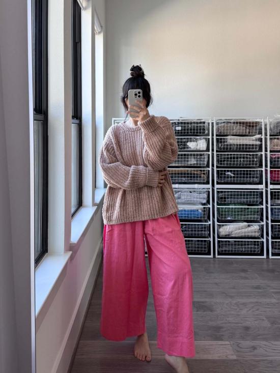  Nettle Studios 스트레이트 팬츠 네틀 스튜디오 미드 이지 팬츠 버블검 - OTHER BRANDS