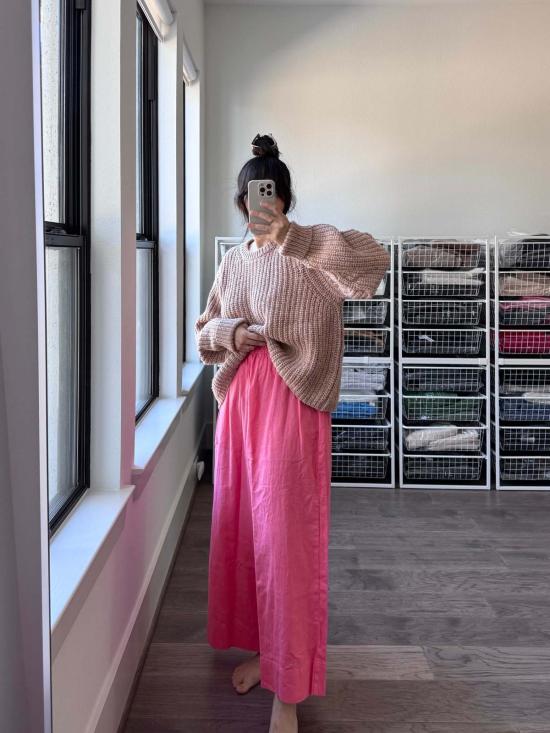  Nettle Studios 스트레이트 팬츠 네틀 스튜디오 미드 이지 팬츠 버블검