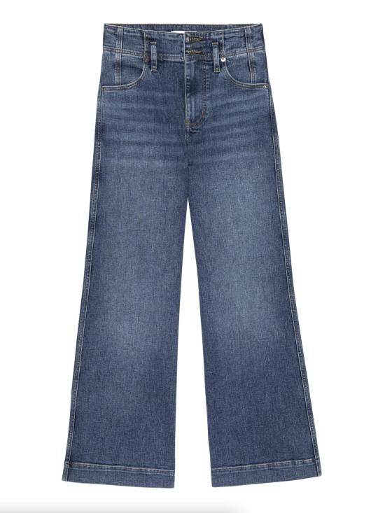  프레임 데님 팬츠 더 솔기드 와이드 팬츠 크롭 자선 행사 - FRAME