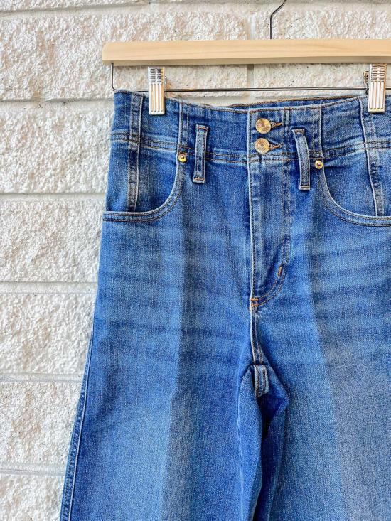  프레임 데님 팬츠 더 솔기드 와이드 팬츠 크롭 자선 행사 - FRAME