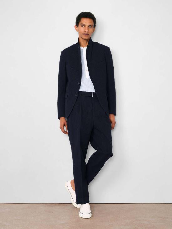  오피신 제네랄 수트 자켓 아르투스 이탈리아 스트라이프 시어서커 블레이저 네이비 잉크/화이트 - OFFICINE GENERALE