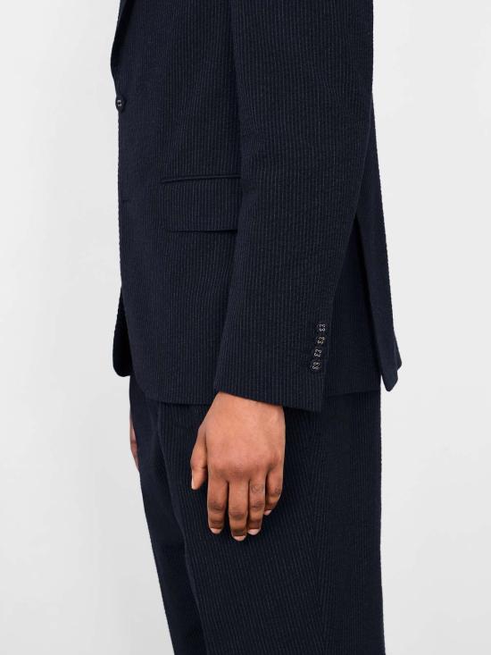  오피신 제네랄 수트 자켓 아르투스 이탈리아 스트라이프 시어서커 블레이저 네이비 잉크/화이트 - OFFICINE GENERALE