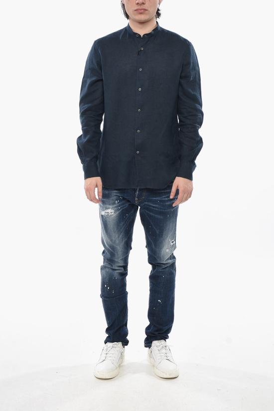  꼬르넬리아니 긴팔 셔츠 89P141 2111604 001 Blue - CORNELIANI