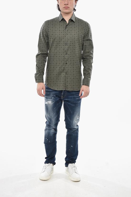  꼬르넬리아니 긴팔 셔츠 84PX81 8861265 051 Green - CORNELIANI