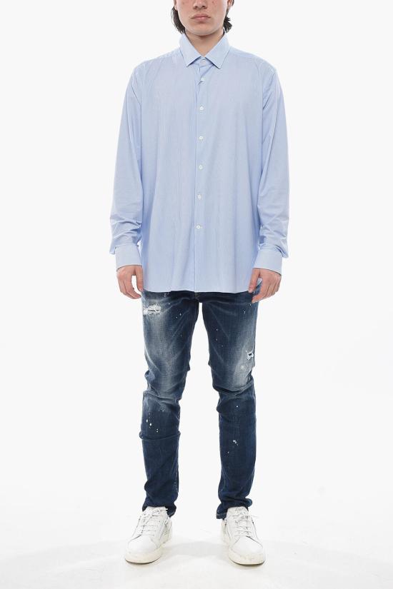  꼬르넬리아니 긴팔 셔츠 89P078 2111473 004 Blue - CORNELIANI