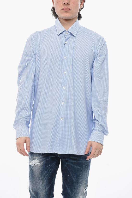  꼬르넬리아니 긴팔 셔츠 89P078 2111473 004 Blue