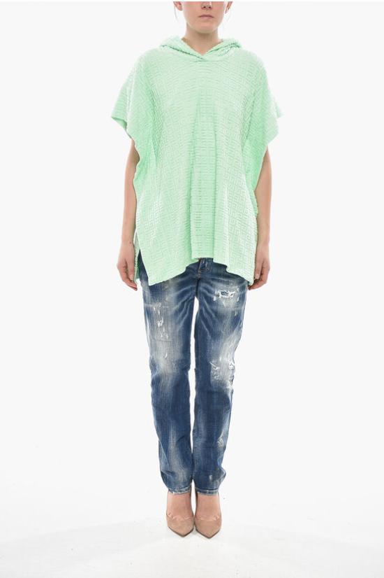  지방시 후드 티셔츠 BWJ04B3103 341 Green - GIVENCHY