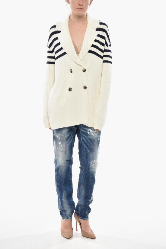  지방시 가디건 BW90QU4ZMM 131 White - GIVENCHY