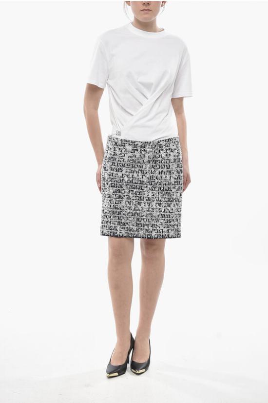  지방시 숏 스커트 BW40VP4ZME 410 Black White - GIVENCHY