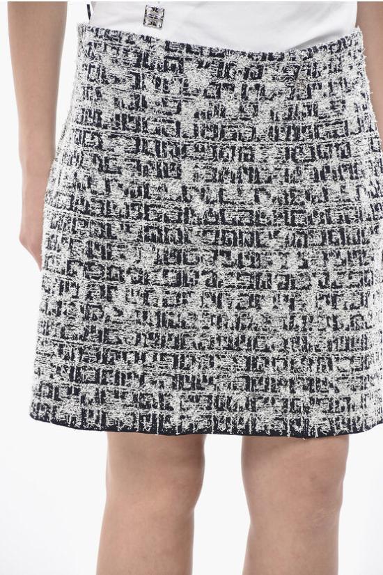  지방시 숏 스커트 BW40VP4ZME 410 Black White - GIVENCHY