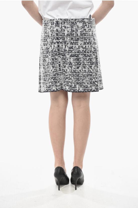  지방시 숏 스커트 BW40VP4ZME 410 Black White - GIVENCHY