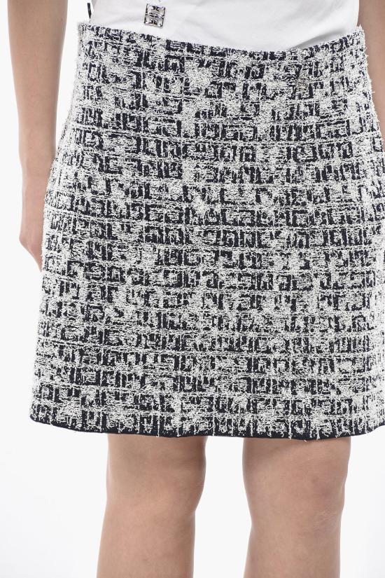  지방시 숏 스커트 BW40VP4ZME 410 Black White - GIVENCHY