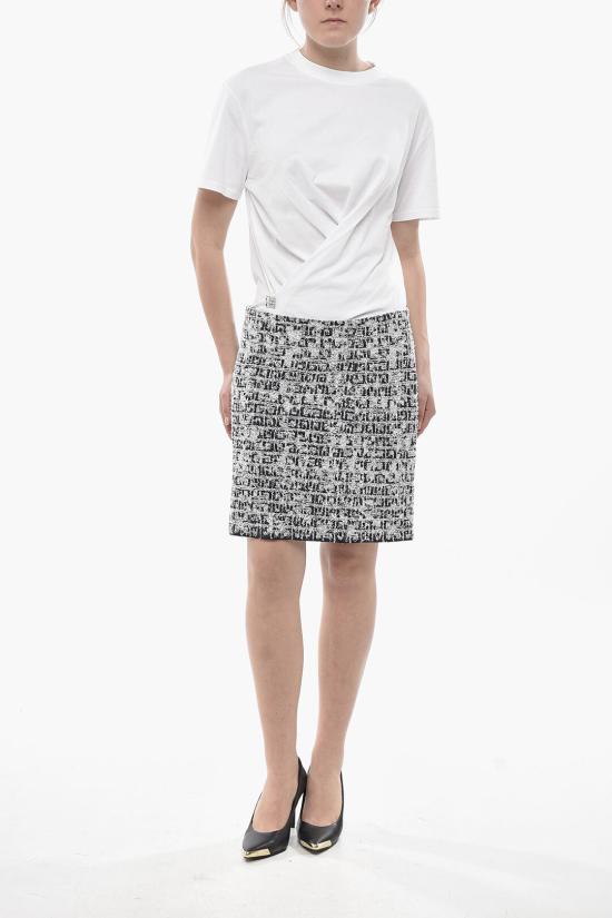  지방시 숏 스커트 BW40VP4ZME 410 Black White - GIVENCHY