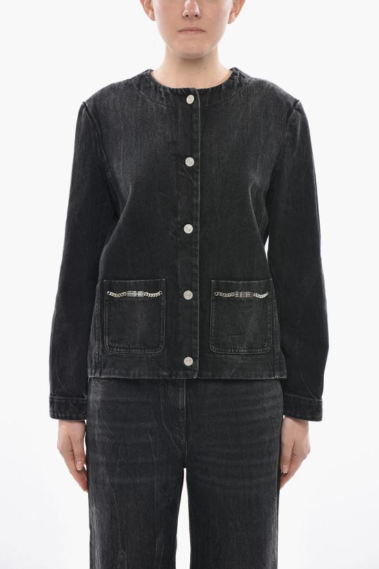  지방시 데님 자켓 BW00NB5Y3P 001 Black
