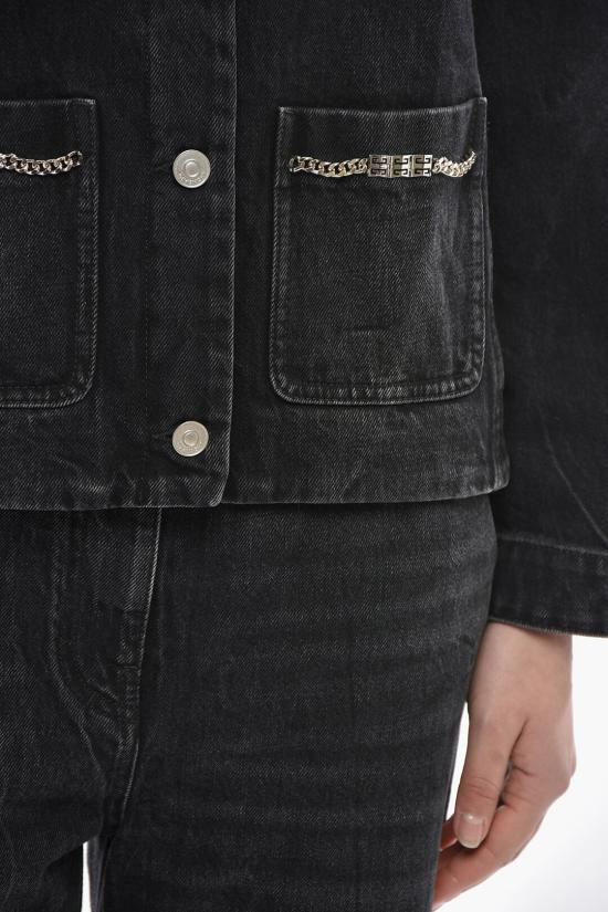  지방시 데님 자켓 BW00NB5Y3P 001 Black - GIVENCHY