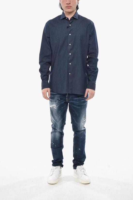  알레산드로 게라르디 긴팔 셔츠 BP1L3G7T10AW668 Blue - ALESSANDRO GHERARDI
