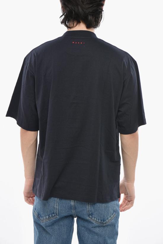  마르니 반팔 티셔츠 HUMU0223X2 UTCZ68 00R10 Bianco Giallo Nero - MARNI