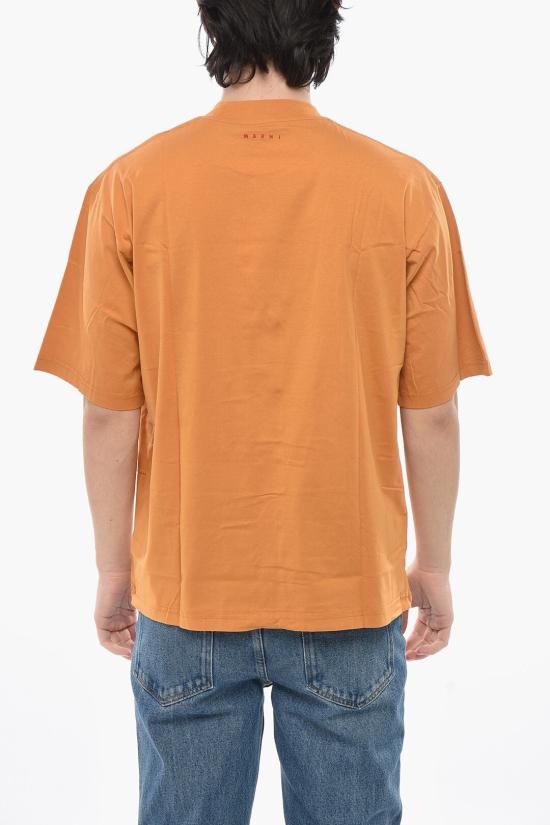  마르니 반팔 티셔츠 HUMU0223X2 UTCZ68 00R10 Bianco Giallo Nero - MARNI