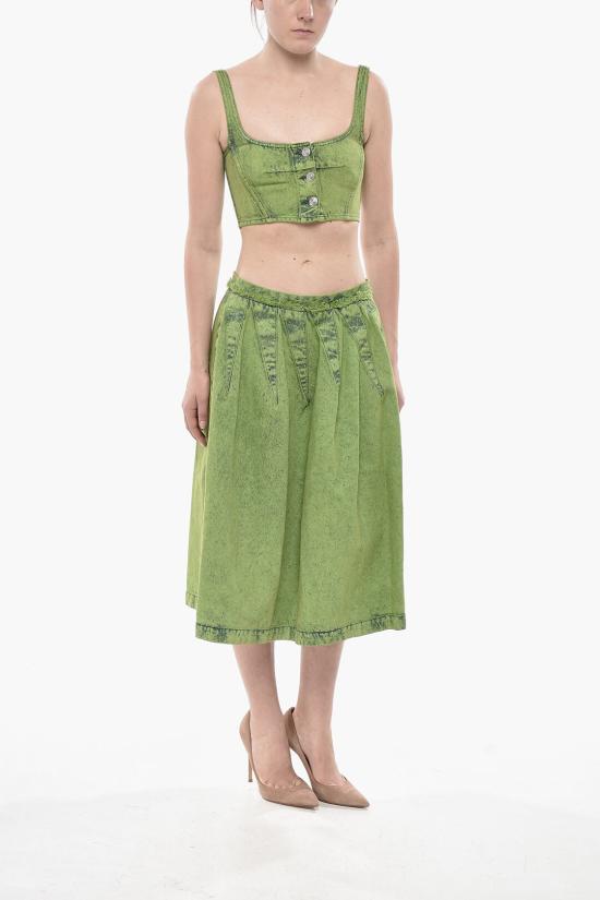  마르니 데님 스커트 GOJD0594A0 USCV96 MBV40 Green - MARNI