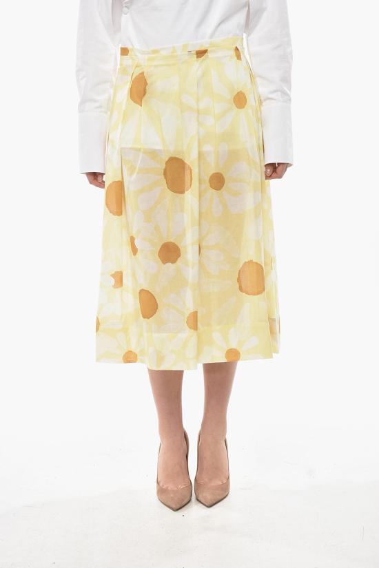  마르니 롱 스커트 GOMA0420OU UTC150 EUY06 Yellow
