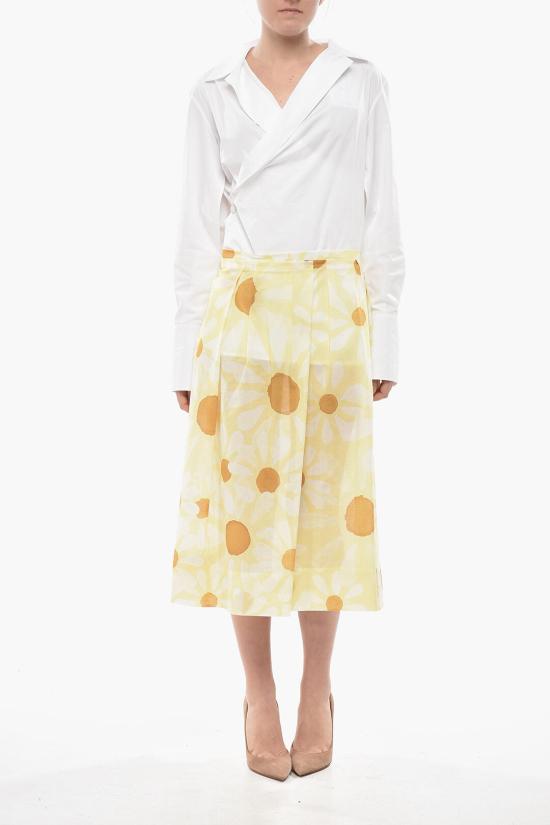  마르니 롱 스커트 GOMA0420OU UTC150 EUY06 Yellow - MARNI