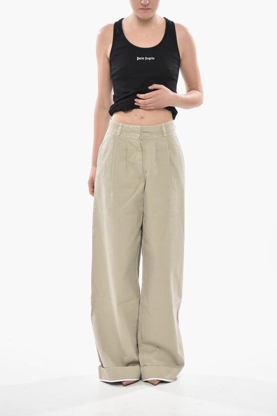  팜앤젤스 스트레이트 팬츠 PWCA143F24 FAB001 6161 Beige - PALM ANGELS